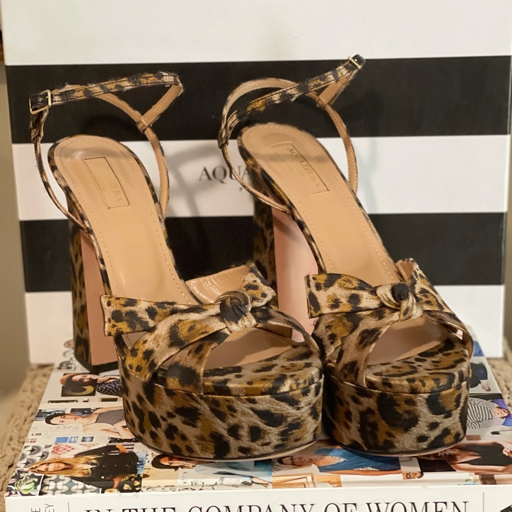 Aquazzura leopard print sandals